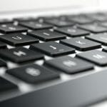 Keyboard of a laptop keyboard.