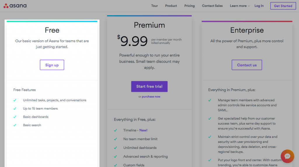 Asana Pricing