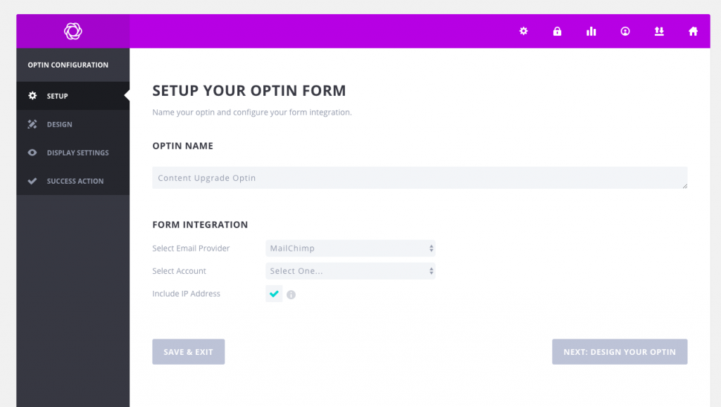 Bloom - Optin Setup