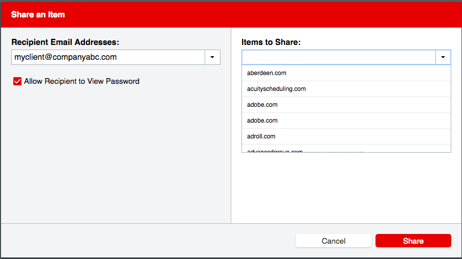 LastPass Find Websites