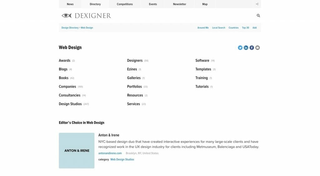Dexigner Directory - directory for web designers