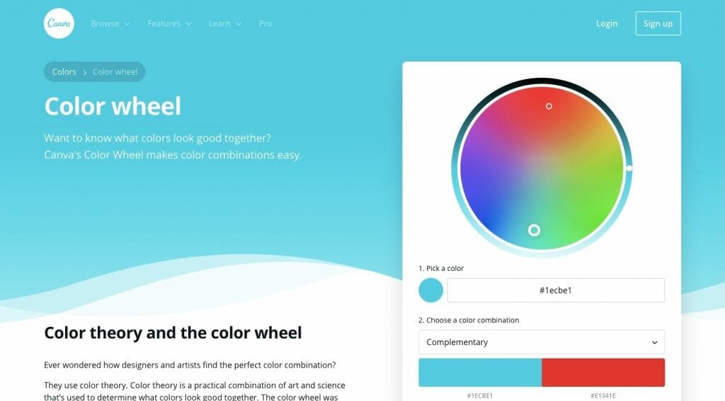 Canva Color Wheel