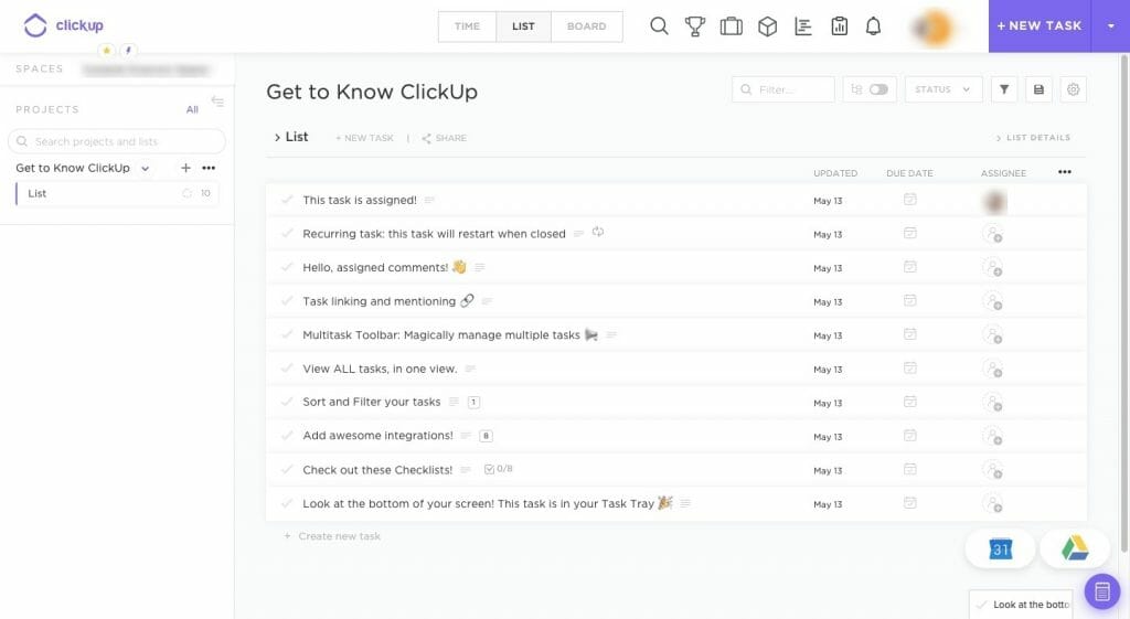 ClickUp Dashboard