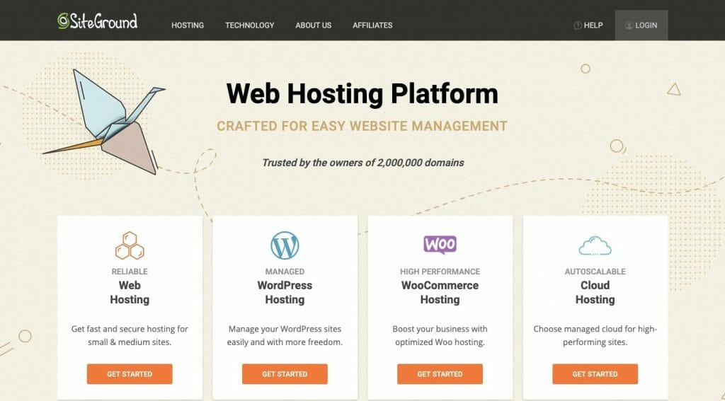 SiteGround web hosting