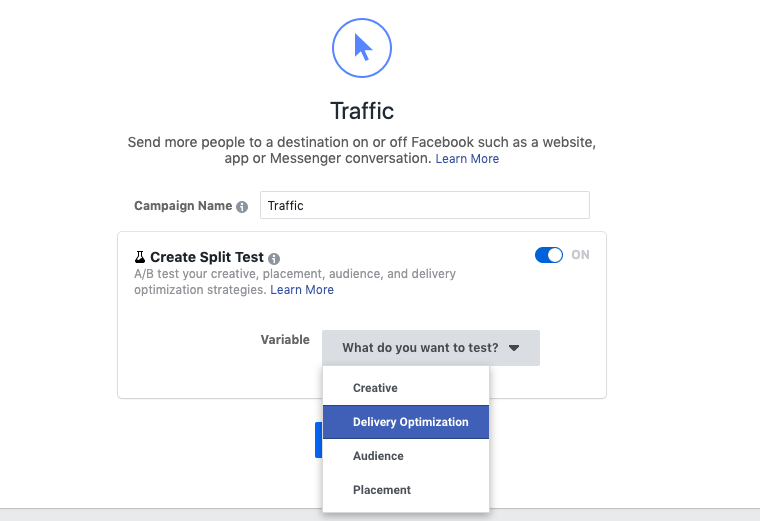 Facebook Split Test