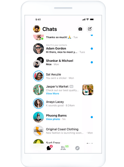 Messenger Inbox Preview